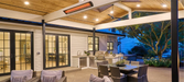 Infratech C Series Single Element Patio Heater with Contemporary Motif in Black