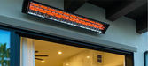Infratech C Series Single Element Patio Heater with Contemporary Motif in Black