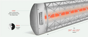 Infratech C Series Single Element Patio Heater with Contemporary Motif in Stainless Steel