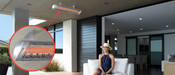 Infratech C Series Single Element Patio Heater with Mediterranean Motif in Stainless Steel