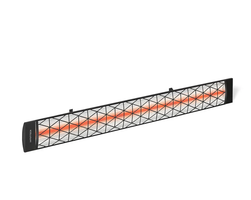 Infratech C Series Single Element Patio Heater with Contemporary Motif in Black
