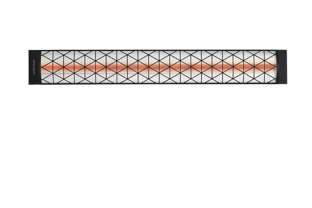 Infratech C Series Single Element Patio Heater with Contemporary Motif in Black
