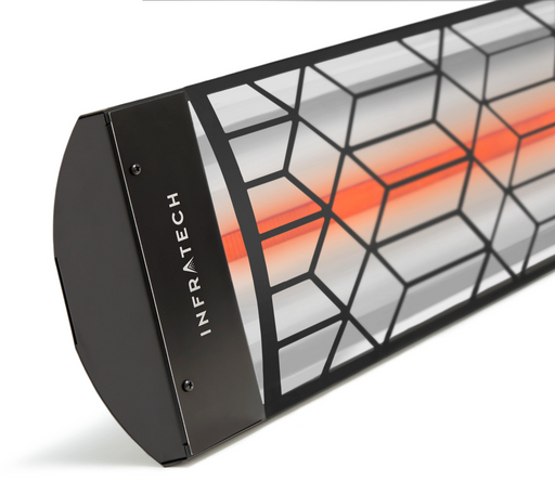 Infratech C Series Single Element Patio Heater with Craftsman Motif in Black