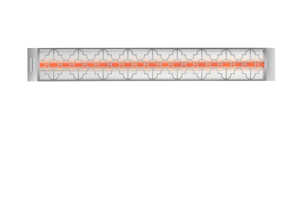 Infratech C Series Single Element Patio Heater with Mediterranean Motif in Stainless Steel