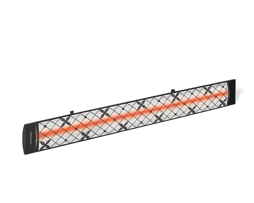 Infratech C Series Single Element Patio Heater with Traditional Motif in Black