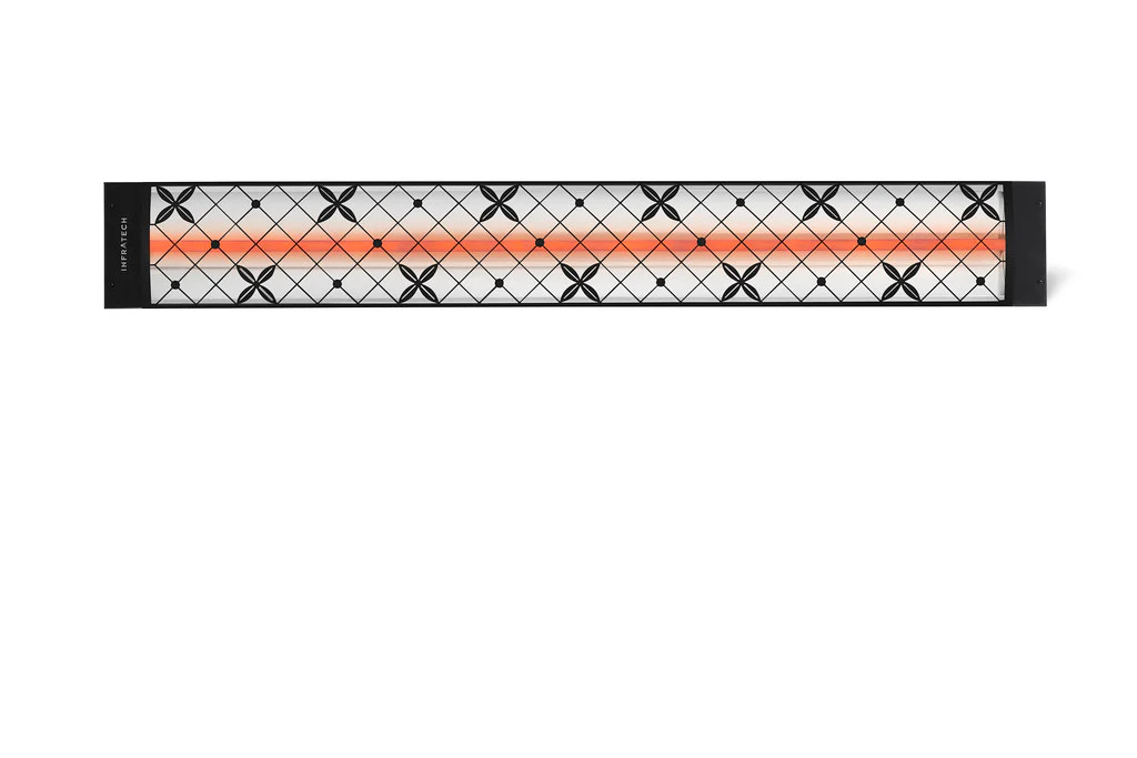 Infratech C Series Single Element Patio Heater with Traditional Motif in Black