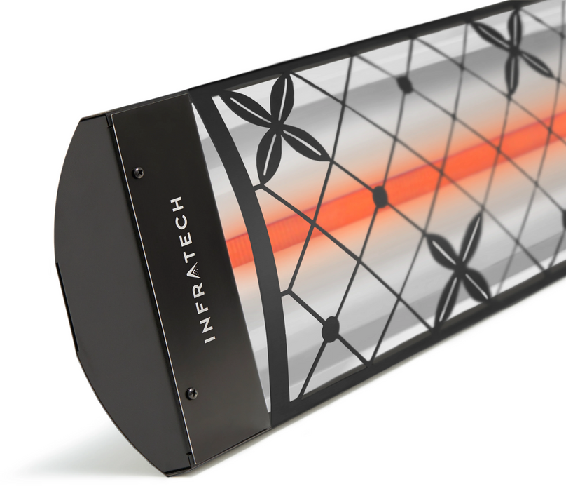 Infratech C Series Single Element Patio Heater with Traditional Motif in Black