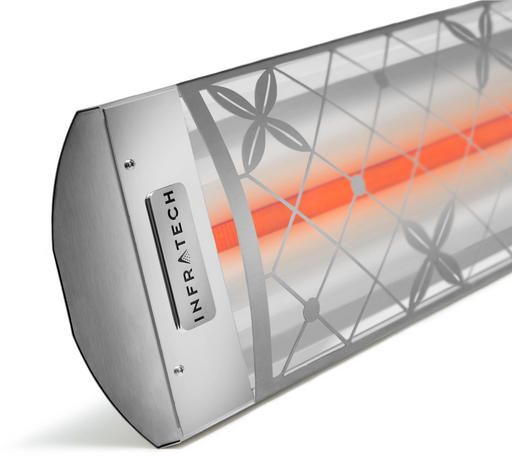 Infratech C Series Single Element Patio Heater with Traditional Motif in Stainless Steel