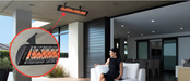 Infratech C Series Single Element Patio Heater with Traditional Motif in Black