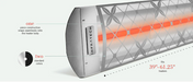 Infratech C Series Single Element Patio Heater with Traditional Motif in Stainless Steel
