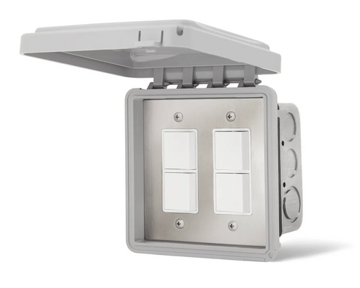 Infratech Duplex Stack Switch Dual Flush Mount with Weatherproof Cover