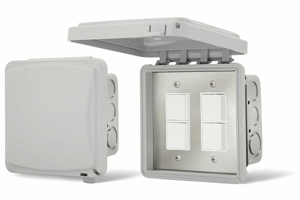 Infratech Duplex Stack Switch Dual Flush Mount with Weatherproof Cover
