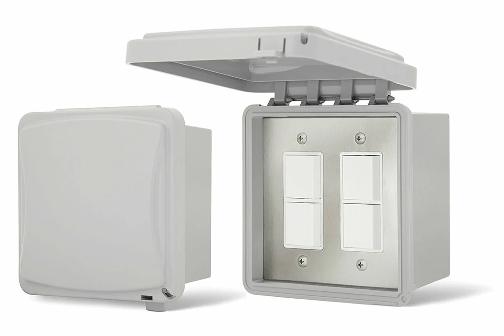 Infratech Duplex Stack Switch Dual Surface Mount with Weatherproof Cover
