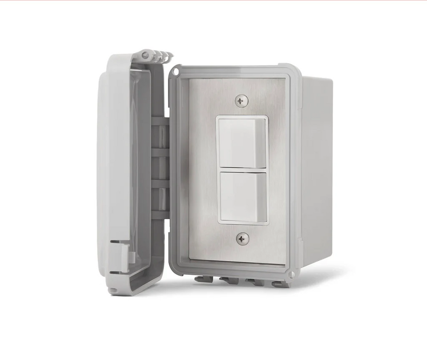 Infratech Duplex Stack Switch Single Surface Mount with Weatherproof Cover