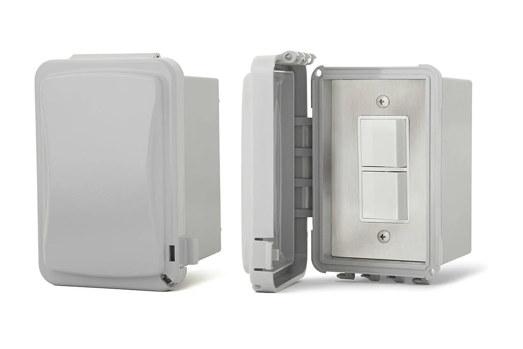 Infratech Duplex Stack Switch Single Surface Mount with Weatherproof Cover