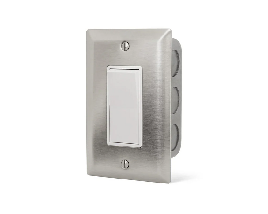 Infratech On Off Switch Single Wall Plate with Gang Box