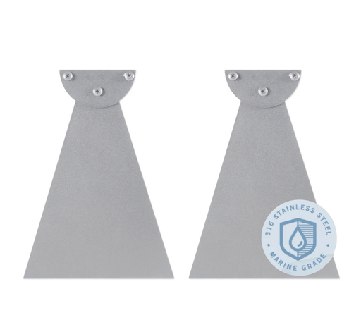Infratech Heater Extended 8 Inch Pair of Mounting Brackets 22 1171 MG - WWD Series - Stainless Steel Marine Grade