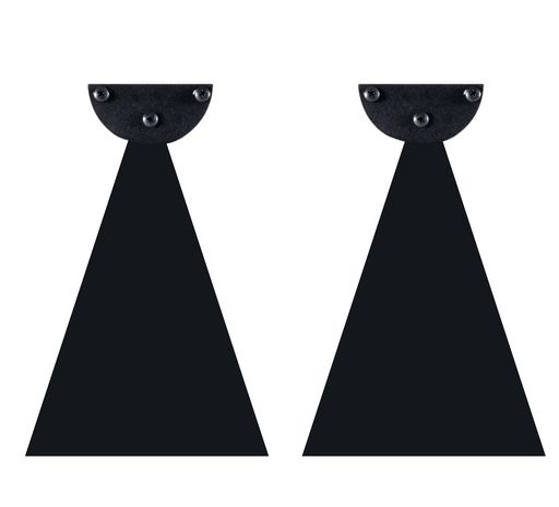 Infratech Heater Extended 10 Inch Pair of Mounting Brackets 22 1181BL - WWD Series - Black