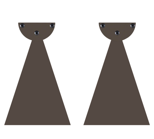 Infratech Heater Extended 10 Inch Pair of Mounting Brackets 22 1181BR - WWD Series - Bronze