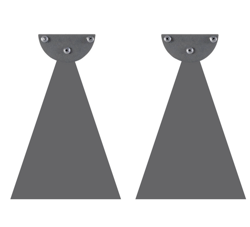 Infratech Heater Extended 10 Inch Pair of Mounting Brackets 22 1181GR - WWD Series - Gray