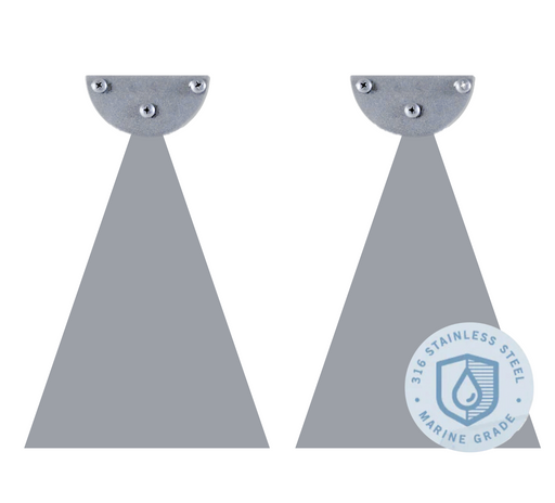 Infratech Heater Extended 10 Inch Pair of Mounting Brackets 22 1181 MG - WWD Series - Stainless Steel Marine Grade