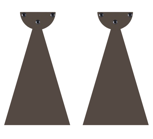 Infratech Heater Extended 12 Inch Pair of Mounting Brackets 22 1191BR - WWD Series - Bronze