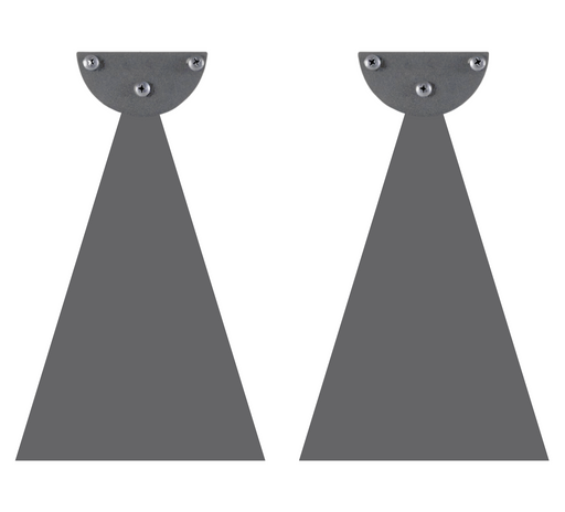 Infratech Heater Extended 12 Inch Pair of Mounting Brackets 22 1191GR - WWD Series - Gray