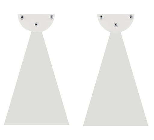 Infratech Heater Extended 12 Inch Pair of Mounting Brackets 22 1191WH - WWD Series - White