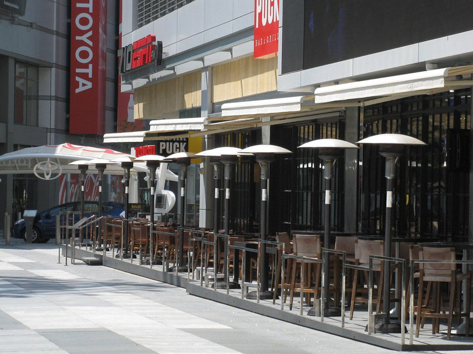 Sunglo A242B Portable Natural Gas Outdoor Infrared Patio Heater - 34.5 x 34.5 x 93 in. - Black Color