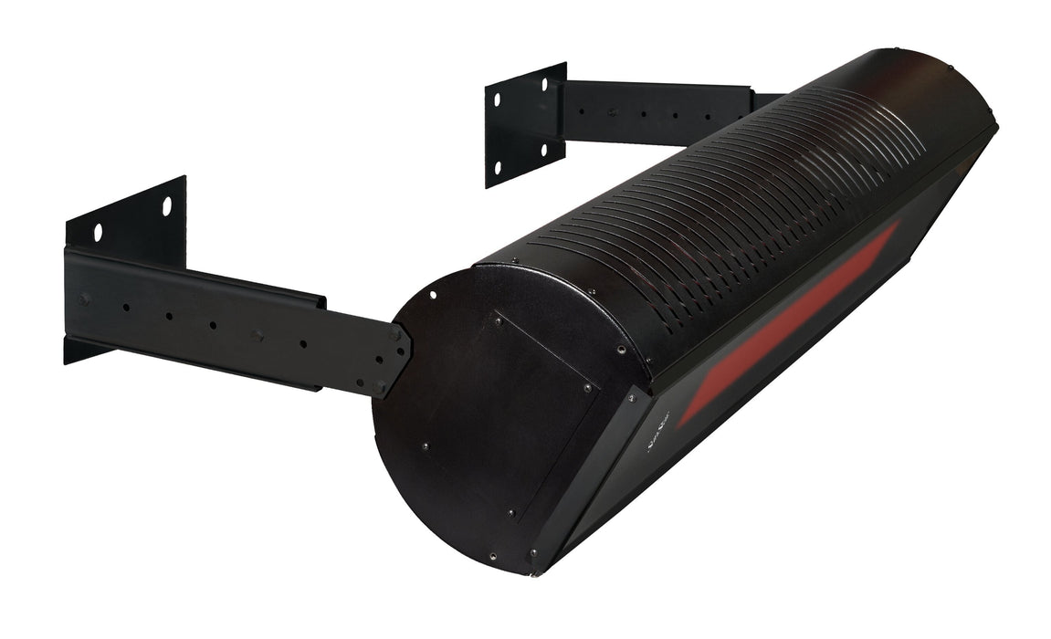 Sunstar Glass Series N7 SGL1560 35000-24000 BTUs Natural Gas Radiant Infrared Angled Mount Patio Heater in 48 x 11.8 x 9.6 in. - Black Color