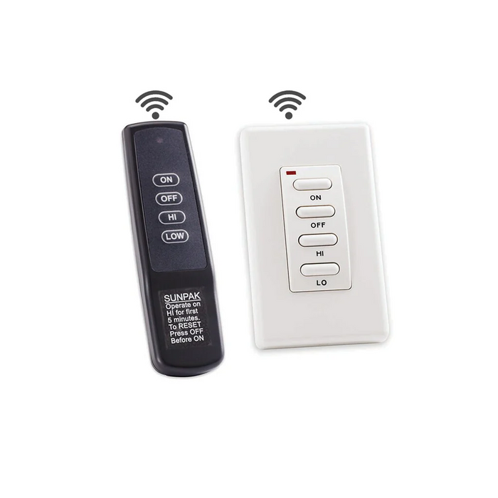 Sunpak Outdoor Infrared Patio Heater Switch and Remote