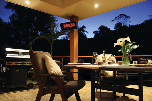 BROMIC BH0210003-1 Tungsten Smart-Heat 43000 BTU Natural Gas Infrared Radiant Patio Heater - 25.4 x 14 x 15.9 in. - Black